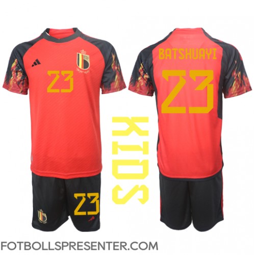 Belgien Michy Batshuayi #23 Hemmatröja Barn VM 2022 Kortärmad (+ korta byxor)